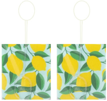 Geurzakje Citroen geur - 2x - Citroen geur - in handig zakje - 7 x 16 cm