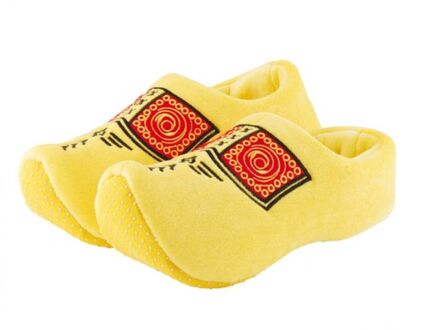 Gevavi Nijhuis klomppantoffel boeren bies - Geel - Maat 42-44