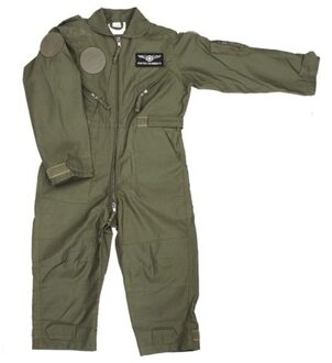 Gevechtspiloten Verkleed Overall Kostuum Voor Kinderen - Piloten Verkleedkleding 164-176 (2xl) - Carnavalskostuums Groen