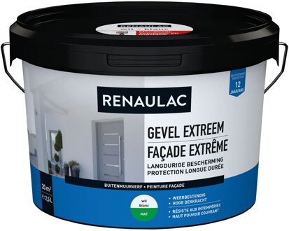 Gevel Extreem Muurverf - Mat - Wit - 2,5l