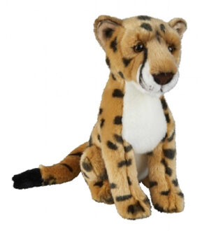 Gevlekte cheetah/panter knuffel 28 cm knuffeldieren