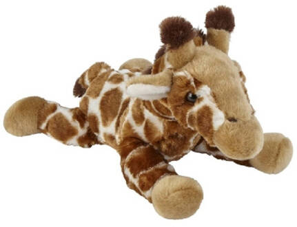 Gevlekte giraffe knuffel 25 cm knuffeldieren - Knuffeldier Bruin