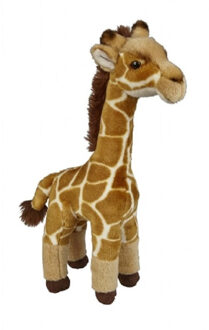 Gevlekte giraffe knuffel 45 cm knuffeldieren - Knuffeldier Bruin