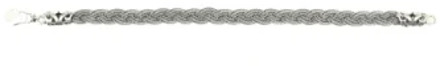 Gevlochten Armband, L M IN Emanuele Bicocchi , Gray , Heren - M,S