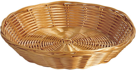 Gevlochten fruitmand/broodmand rond 25 x 6 cm