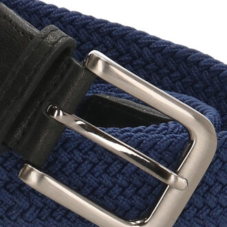 Gevlochten lederen riem weston blauw cm - maat 120