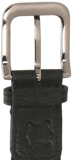 Gevlochten lederen riem weston zwart cm - 120