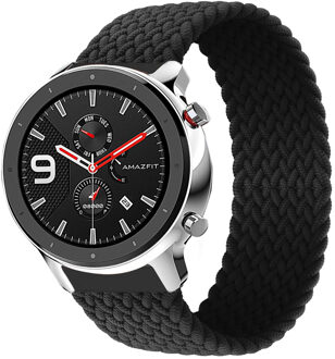 Gevlochten nylon bandje voor de Amazfit GTR - Zwart