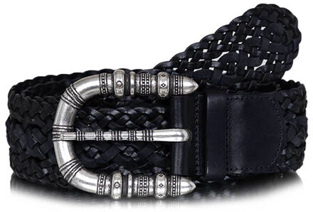 Gevlochten riem Barbara  zwart - 90,