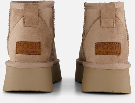 Gevoerde boots glitter beige - 40,41,42