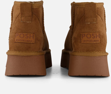 Gevoerde boots glitter cognac - 39,40,41