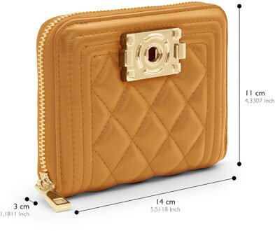 Gevoerde Portemonnee met Rits - maat Bruin