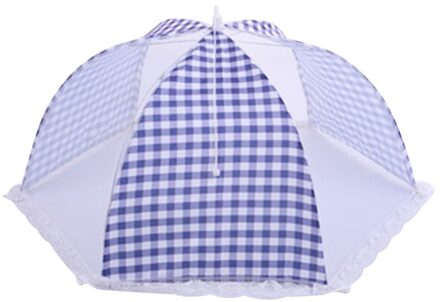 Gevouwen Keuken Voedsel Deksel Paraplu Stijl Kant Anti Fly Mosquito Voedsel Schotel Cover Protector Tafel Mesh Maaltijd Cover Keuken Gadgets Blauw