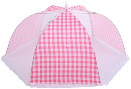 Gevouwen Keuken Voedsel Deksel Paraplu Stijl Kant Anti Fly Mosquito Voedsel Schotel Cover Protector Tafel Mesh Maaltijd Cover Keuken Gadgets Roze