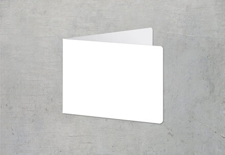 Gevouwen wenskaart liggend met ronde hoeken