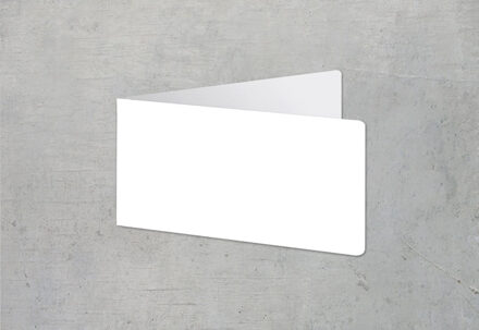 Gevouwen wenskaart panorama liggend met ronde hoeken