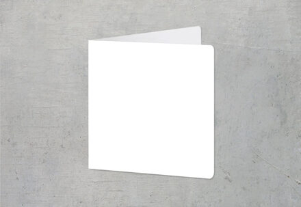 Gevouwen wenskaart vierkant met ronde hoeken