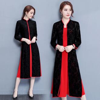 Gewaad Vrouwen Chinese Jurk Klassieke Stijl Vietnam Ao Dai Cheongsam Lente Xxl