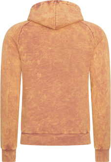 Gewassen hoodie met een used look - maat 2XL Oranje