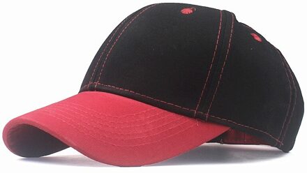 Gewassen Katoen Pure Kleur Licht Boord Mannen Baseball Cap Multi-color Optie Bone Cap, Stiksels Vader Hoed rood