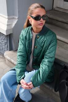 Gewatteerd blokjack - groen - maat M