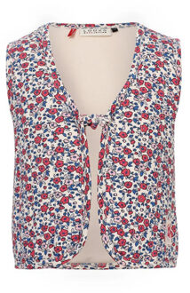 Gewatteerd gilet wildflower voor meisjes in de kleur Roze - 116/122