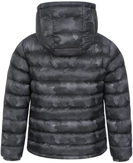 Gewatteerd kinder/kinder Camouflagejack voor seizoenen (Zwart) - maat 5-6J / 110-116cm
