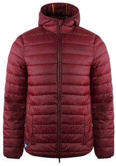 Gewatteerd logo-jack heren Londen (Bordeauxrood) - XL