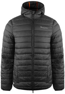 Gewatteerd logo-jack heren Londen (Zwart) - maat S