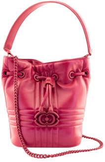 Gewatteerde Bucket Bag Lips Fuxia La Carrie , Pink , Dames - ONE Size