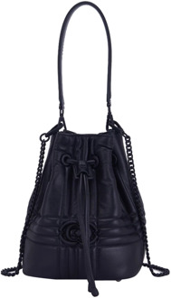 Gewatteerde Bucket Bag Zwart La Carrie , Black , Dames - ONE Size