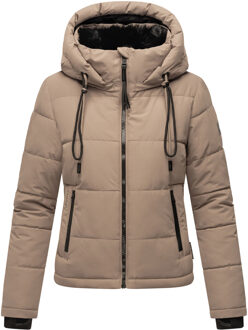 gewatteerde damesjas met liefde - kort en stijlvol - maat Grijs