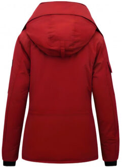 Gewatteerde jas halflang - maat XS Rood