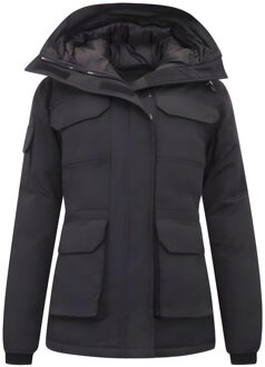 Gewatteerde jas met capuchon Zwart - XL