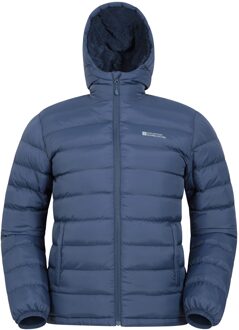 Gewatteerde jas met imitatiebont voor heren (Marine) - maat Navy