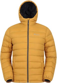 Gewatteerde jas met imitatiebont voor heren (Mosterd) Mosterdgeel