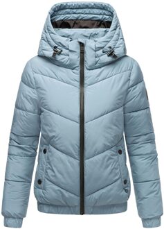 gewatteerde winterjas met capuchon – Nayanaa - maat Blauw