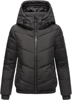 gewatteerde winterjas met capuchon – Nayanaa - maat Zwart