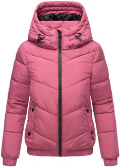 gewatteerde winterjas met capuchon – Nayanaa Rood