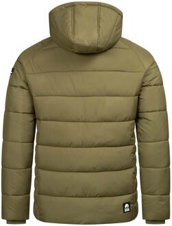 Gewatteerde Winterjas voor Heren met Afneembare Capuchon Olijfgroen - 3XL