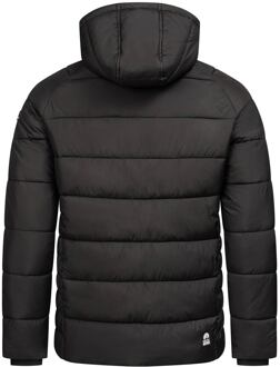 Gewatteerde Winterjas voor Heren met Afneembare Capuchon Zwart - 2XL