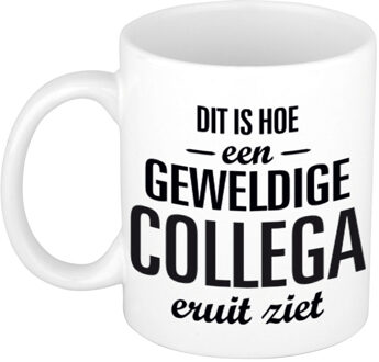 Geweldige collega cadeau mok / beker wit 300 ml - feest mokken