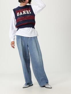 Geweven Gestreepte Mouwloze Top Donkerblauw