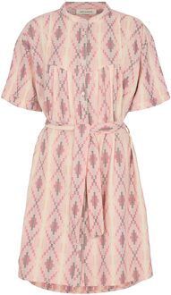 Geweven jurk met print Beena  roze - XS,