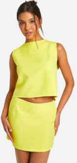 Geweven Mini Rok, Lemon - 40
