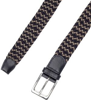 Geweven Riem Navy Taupe Blauw - 85