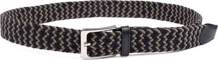 Geweven Riem Navy Taupe Blauw - 95,105,85