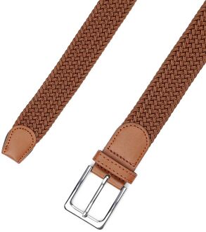 Geweven Riem Taupe Cognac Bruin - 95,105