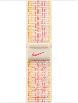 Geweven sportbandje van Nike - Sterrenlicht/roze (41 mm) Armband