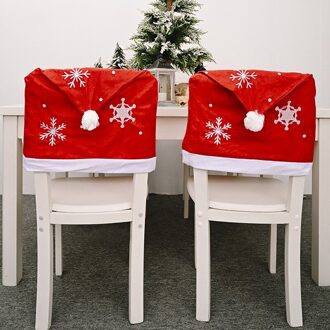 Geweven Stof Sneeuwvlok Stoel Cover Hotel Restaurant Eettafels En Stoelen Cap Decor Creatieve Kerstversiering